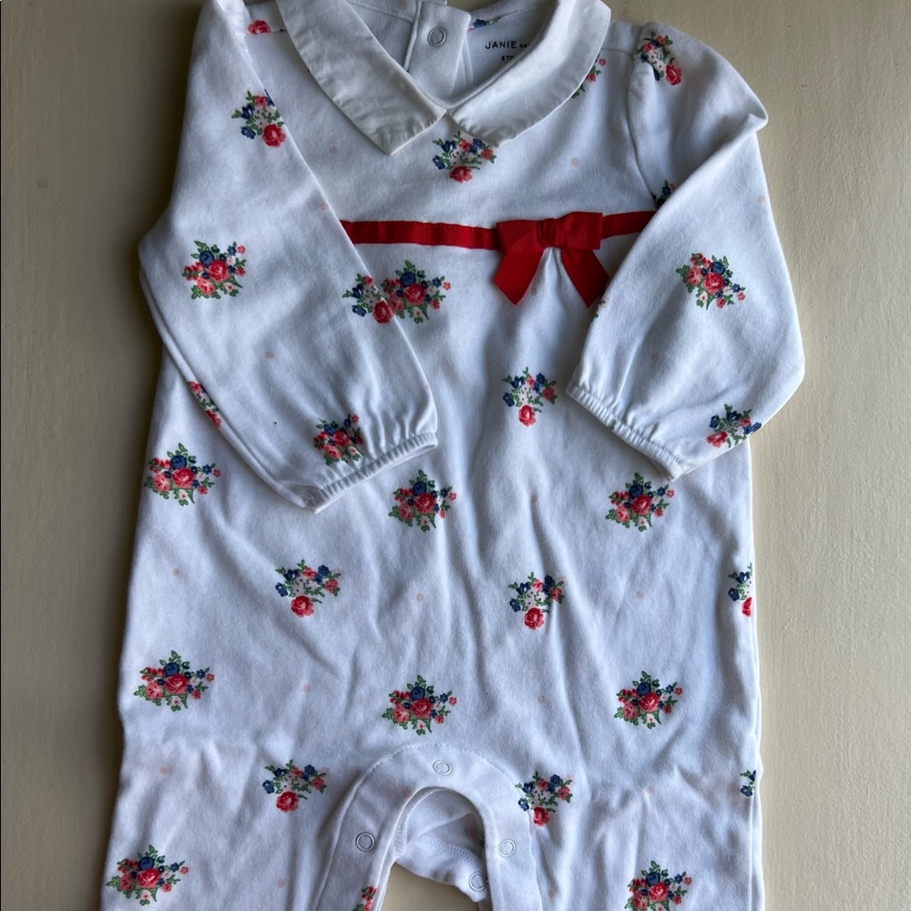 Janie and jack soft cotton one piece .Size 6-12mo